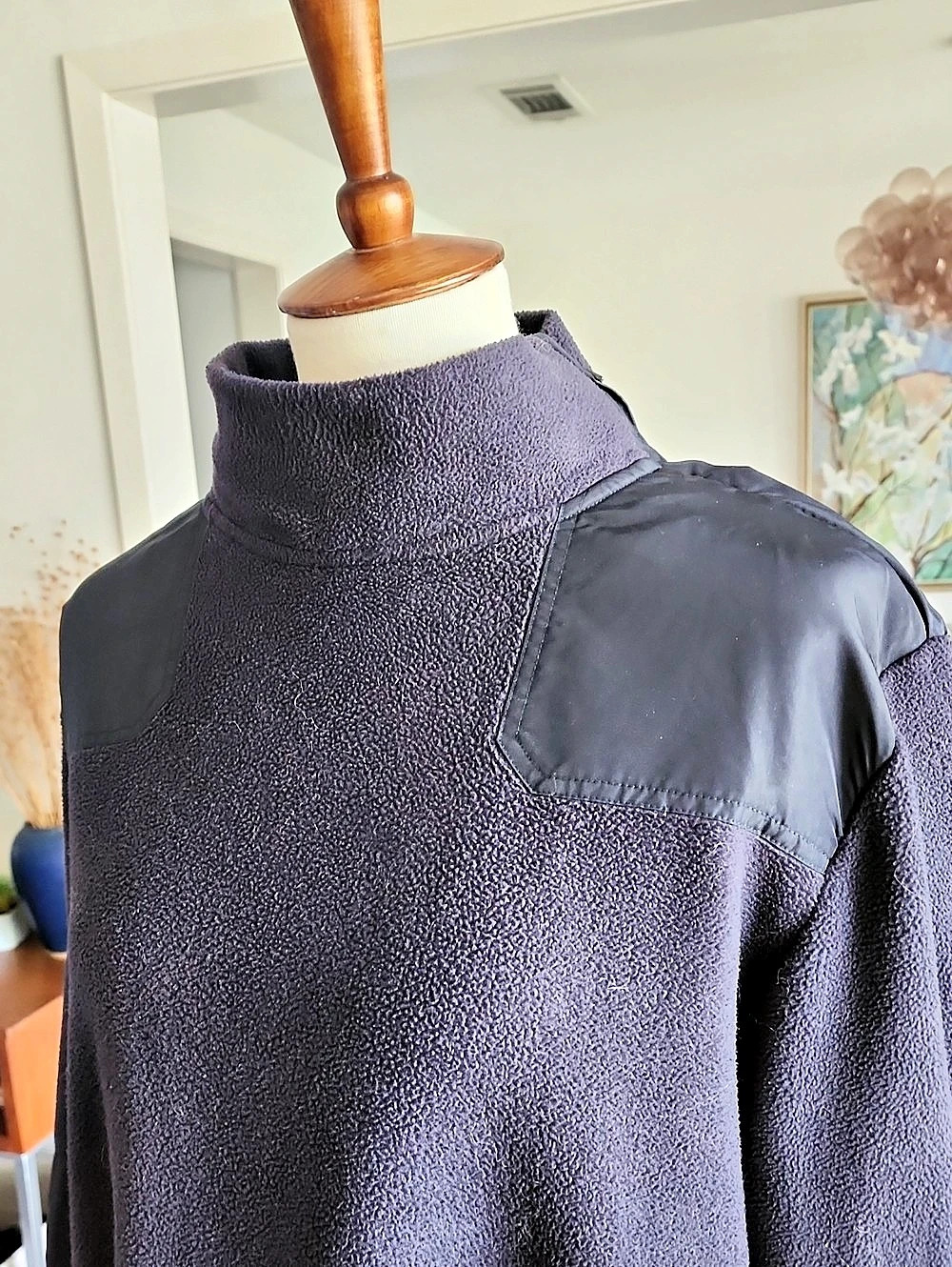 DKNY Navy Fleece Pullover XXL